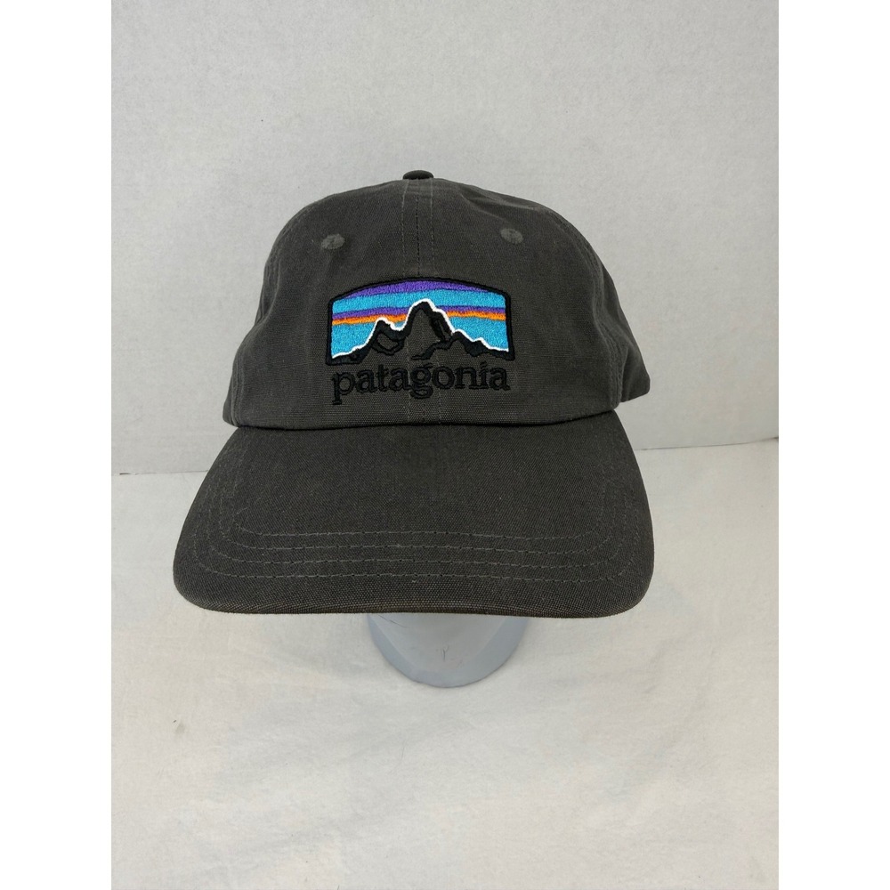 Patagonia P-6 Label Trad Cap Grey Organic Cotton Baseball Hat STY38254